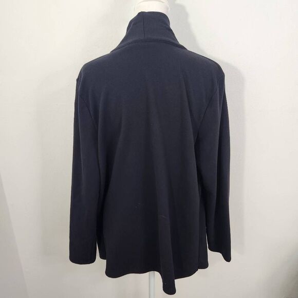 D&Co. Black Cardigan Size Small QVC Black Single Button Cardigan - Picture 4 of 7